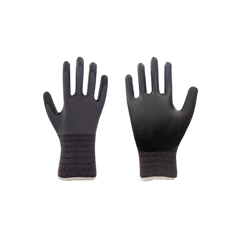 Gants en mousse de nitrile enduits de nylon et d'élasthanne de calibre 15